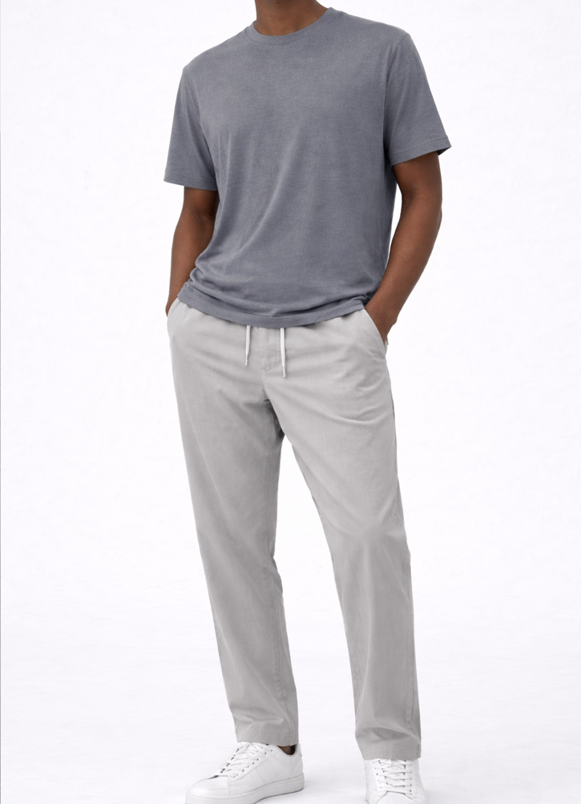 ANTRASİT Renk Modal T-Shirt - 4