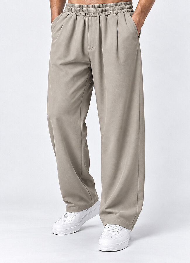 Bej Renk Erkek Tencel Karışımlı Pantolon 