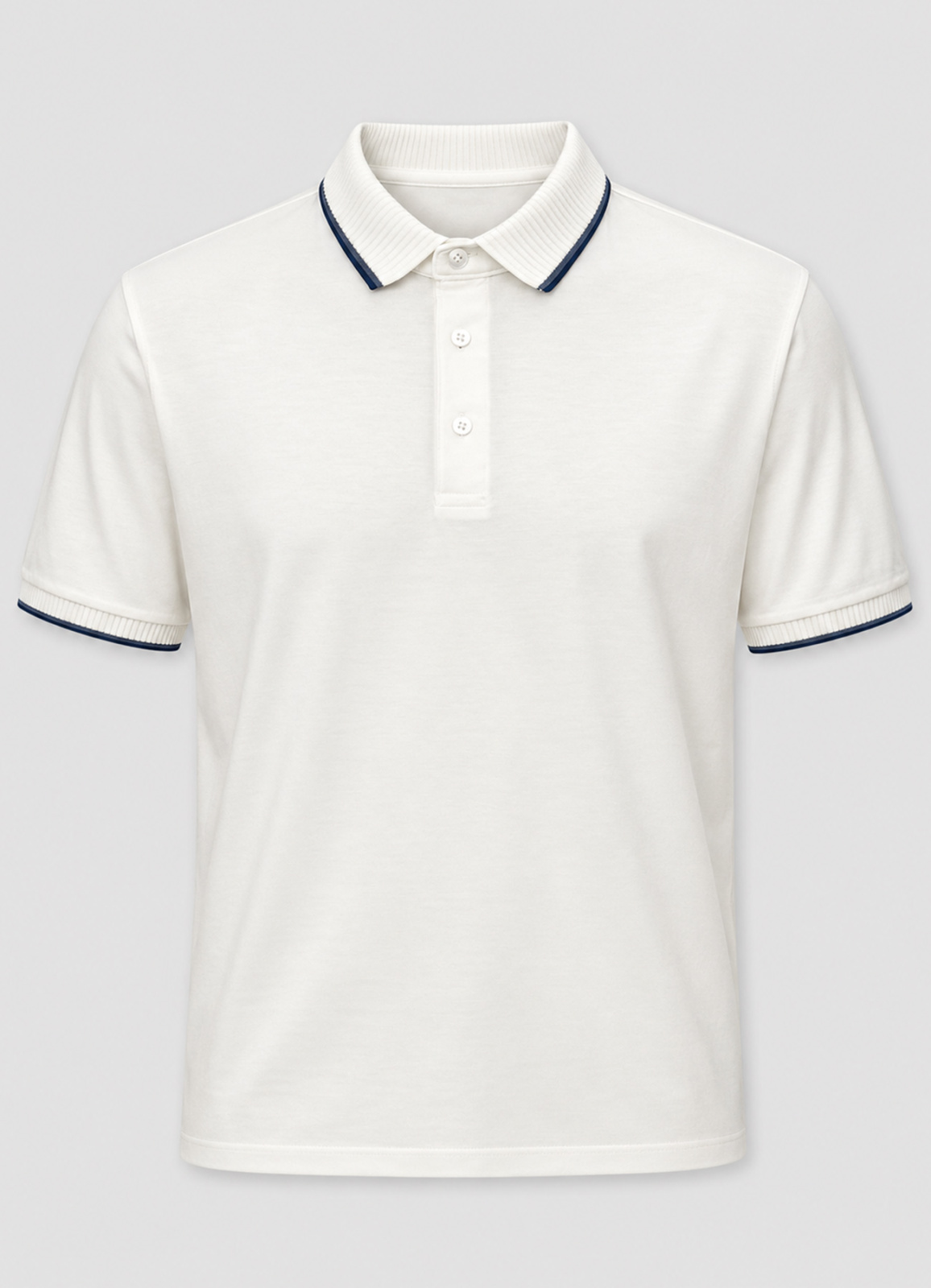 Beyaz Renk Polo Yaka Erkek T-Shirt