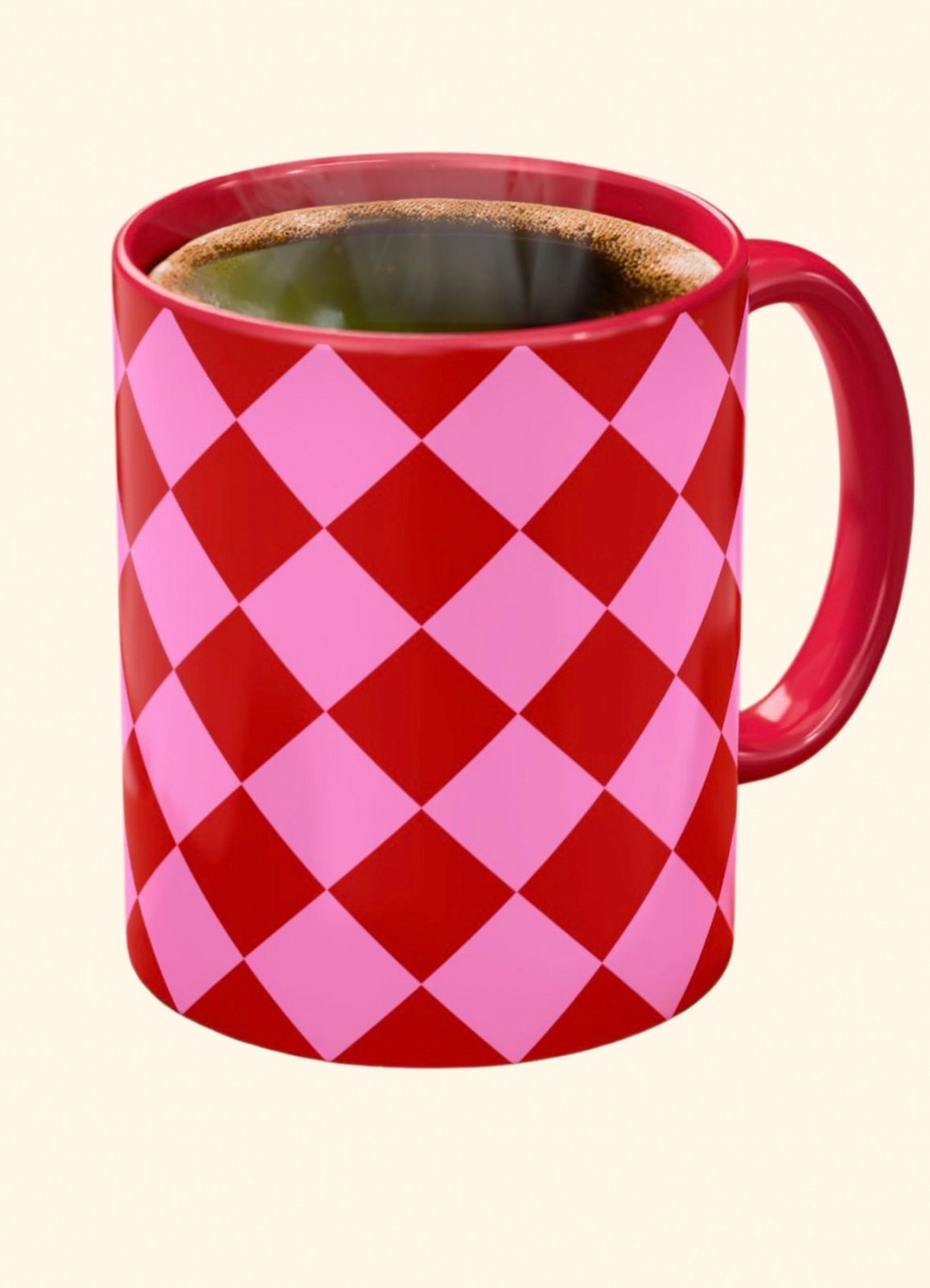 Çok Renkli Pop Picnic Temalı Porselen Tasarım Kupa - 2
