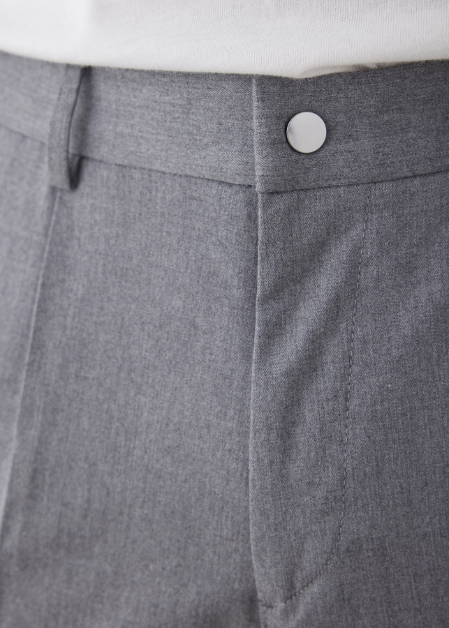 Gri Renk Erkek Çıtçıtlı Jogger Pantolon - 4
