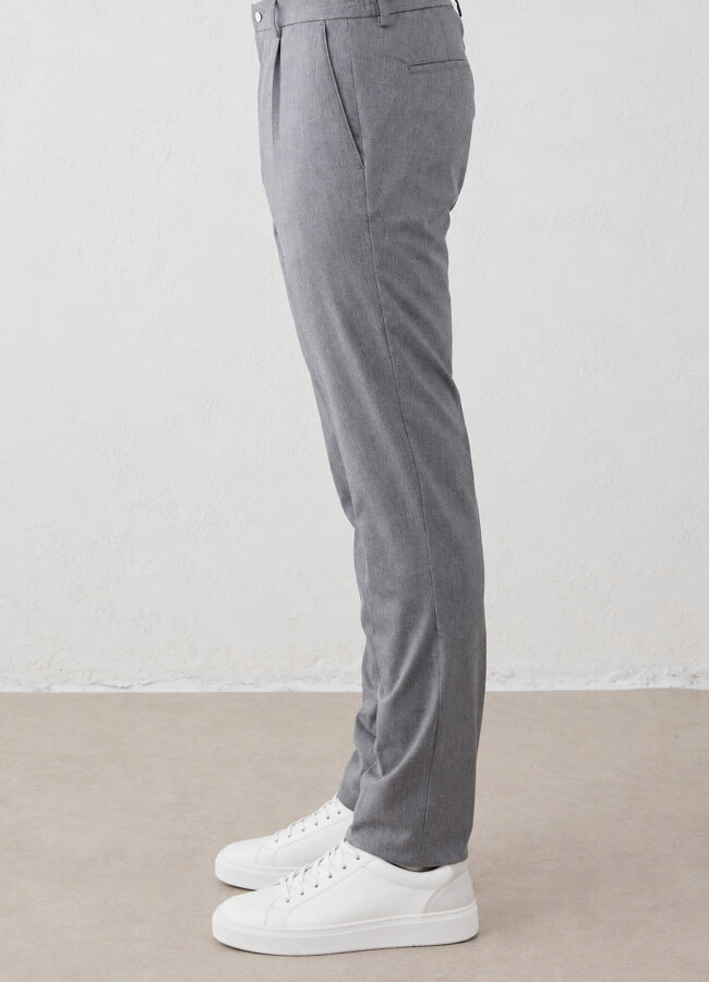 Gri Renk Erkek Çıtçıtlı Jogger Pantolon - 6
