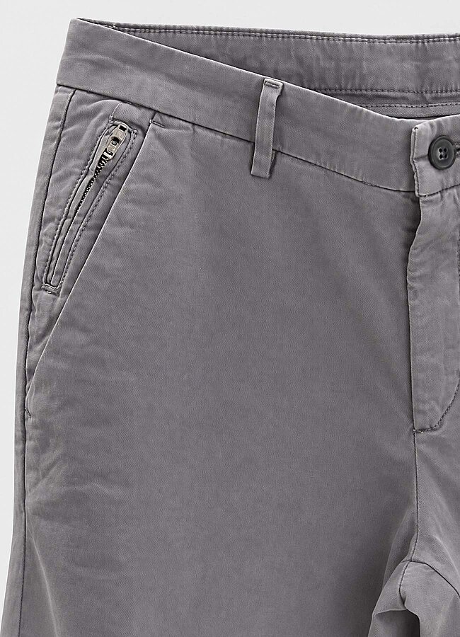 Gri Renk Erkek Gabardin Regular Chino Pantolon - 2
