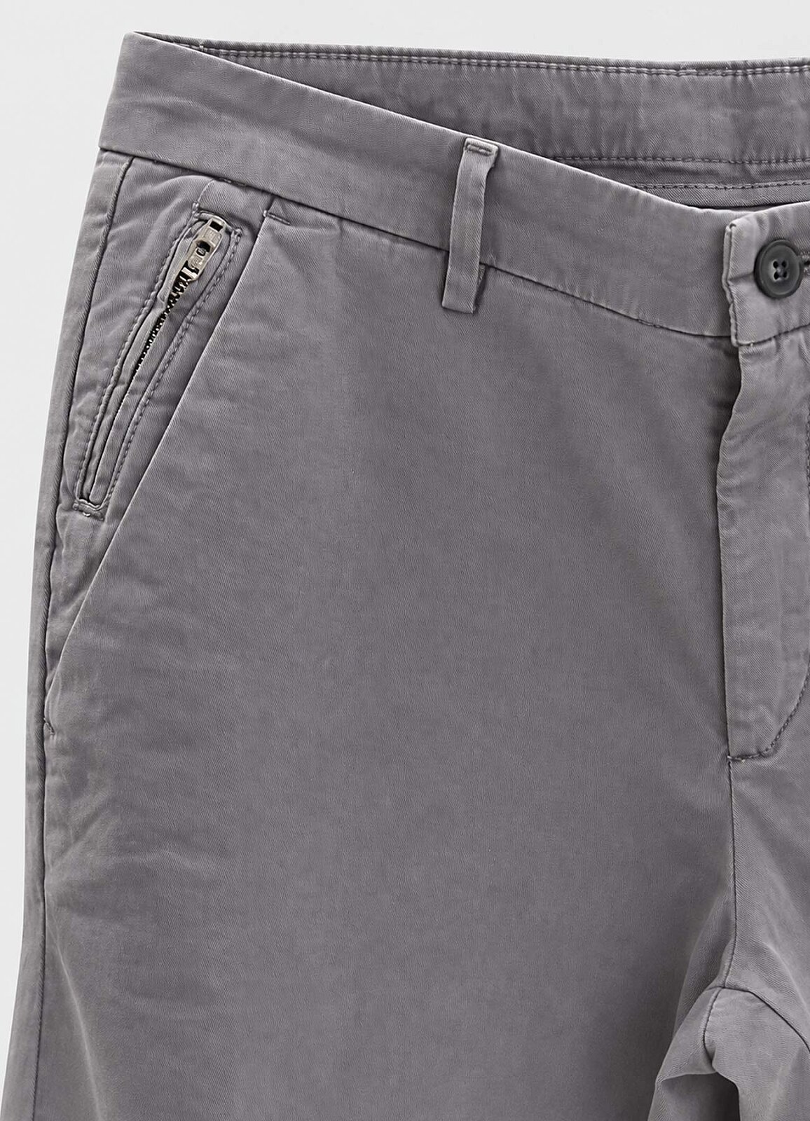 Gri Renk Erkek Gabardin Regular Chino Pantolon - 2