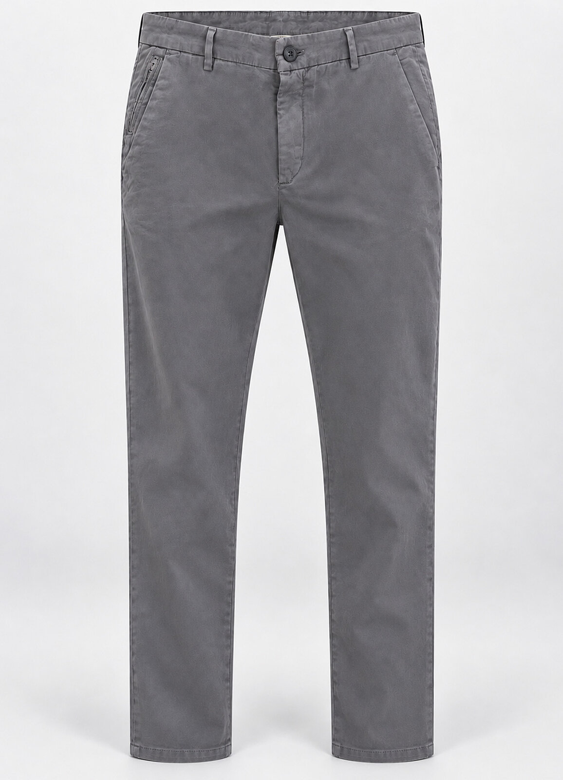 Gri Renk Erkek Gabardin Regular Chino Pantolon - 1