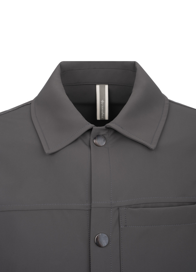 Haki Renk Erkek Polyester Teknik Overshirt - 2