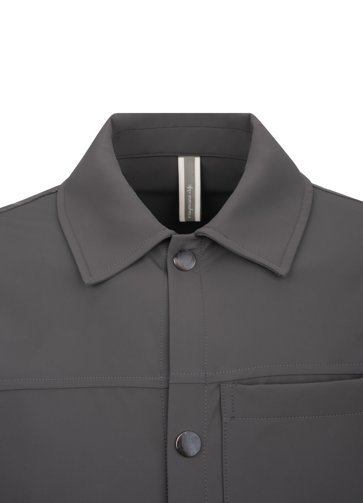 Haki Renk Erkek Polyester Teknik Overshirt - 2