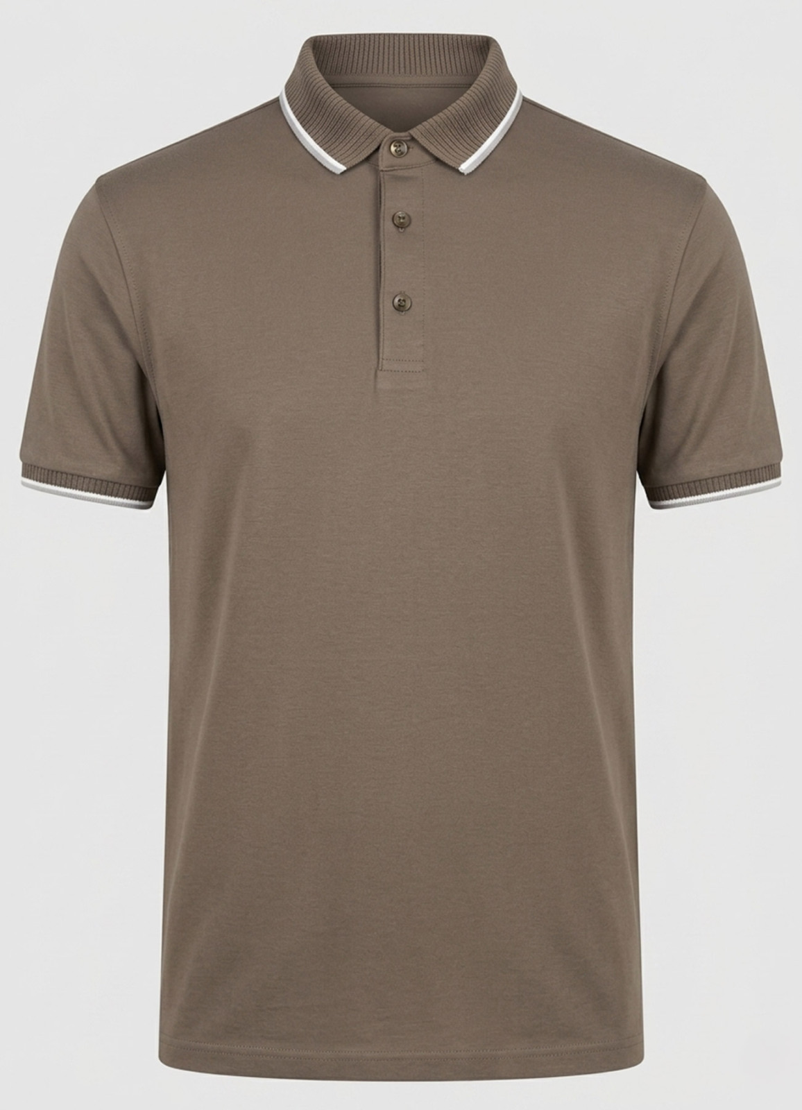 Haki Renk Polo Yaka Erkek T-Shirt