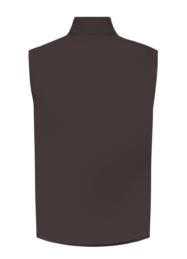 Kahve Renk Erkek Çift Taraflı Polyester & Yün Yelek - 5