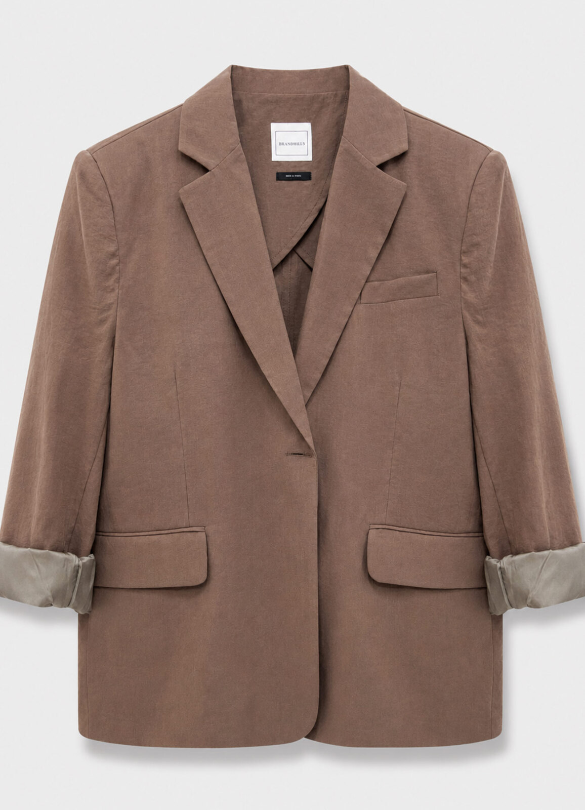 Kahve Renk Kadın Modal Oversize Blazer Ceket