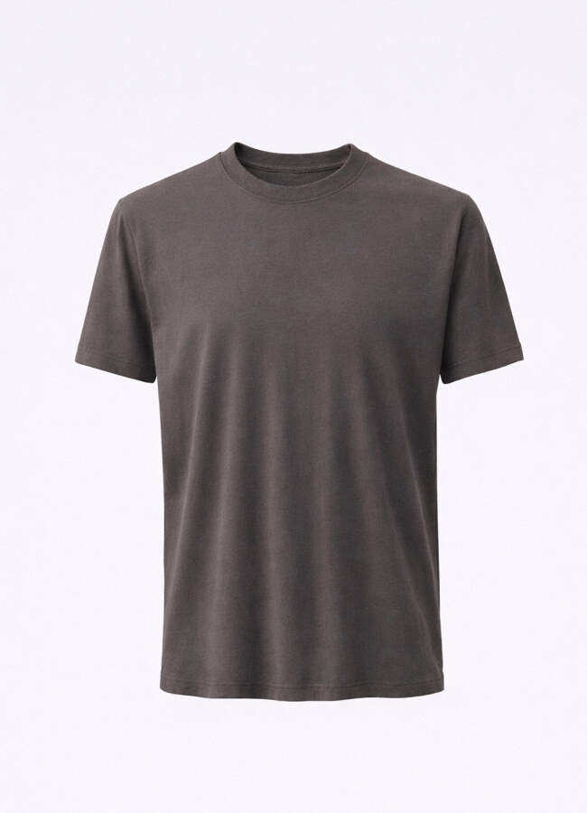 Kahve Renk Modal T-Shirt