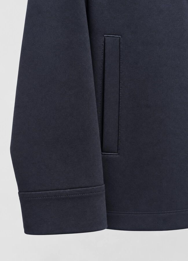 Lacivert Renk Erkek Çelik Örme Düğmeli Overshirt - 4