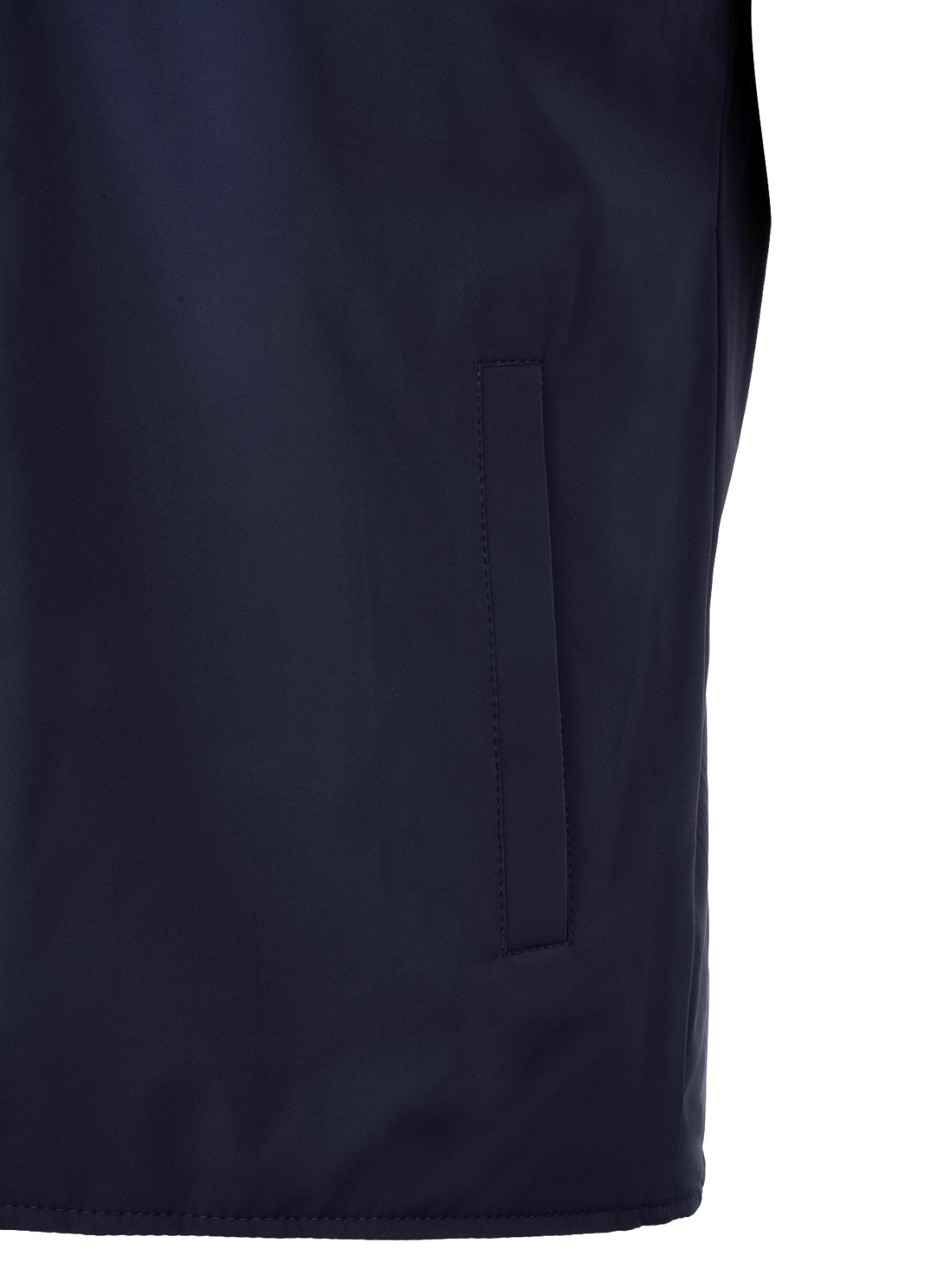 Lacivert Renk Erkek Çift Taraflı Polyester & Yün Yelek - 2