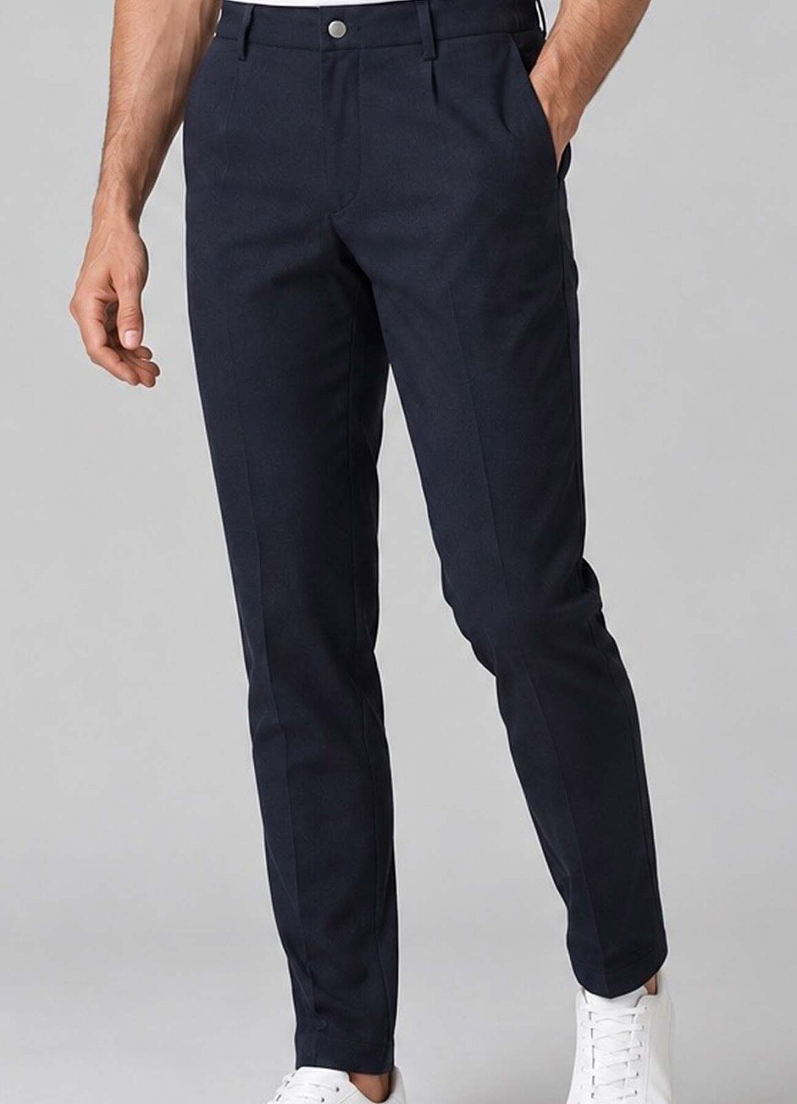Lacivert Renk Erkek Çıtçıtlı Jogger Pantolon - 1
