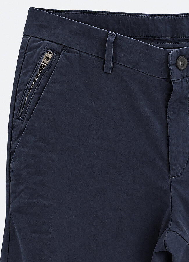 Lacivert Renk Erkek Gabardin Regular Chino Pantolon - 2