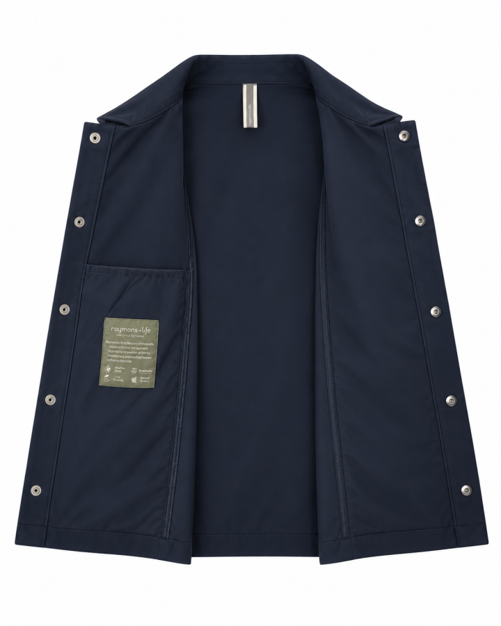 Lacivert Renk Erkek Polyester Teknik Overshirt - 3