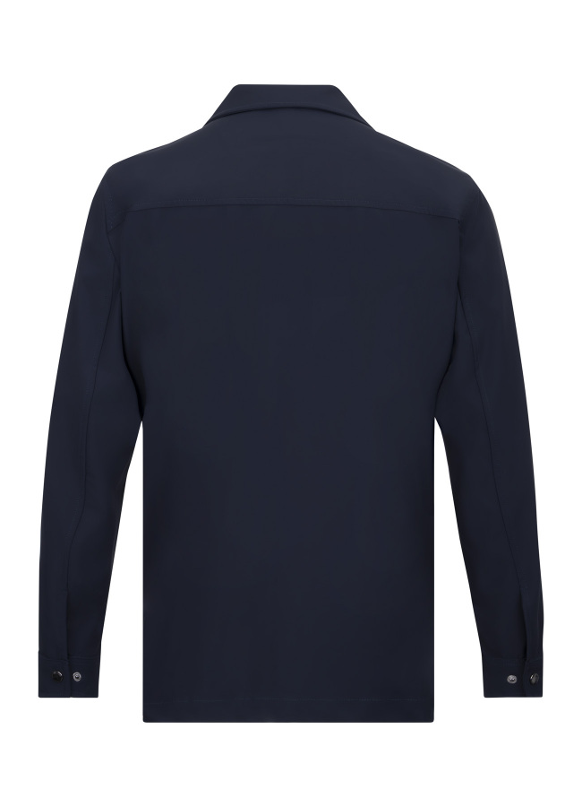 Lacivert Renk Erkek Polyester Teknik Overshirt - 4