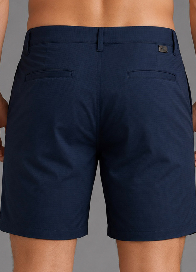 Lacivert Renk Erkek Polyester Teknik Şort - 4