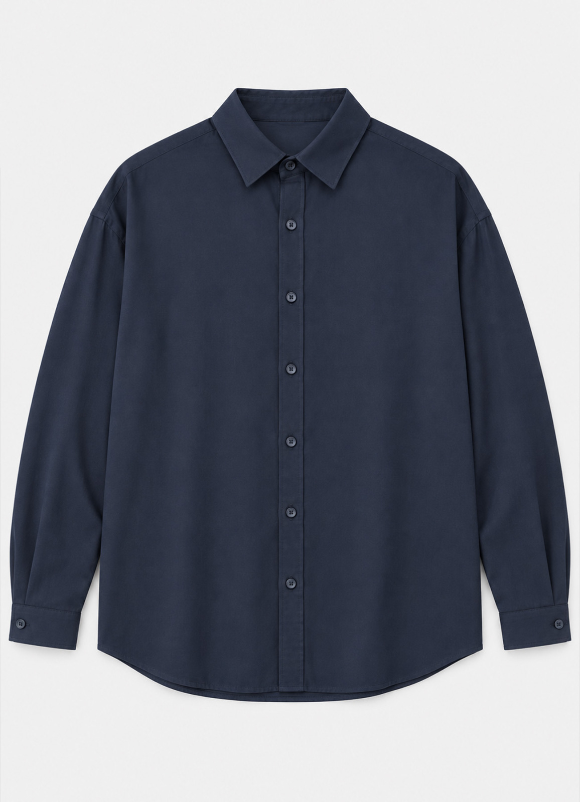 Lacivert Renk Erkek Tencel Karışımlı Gömlek - 2