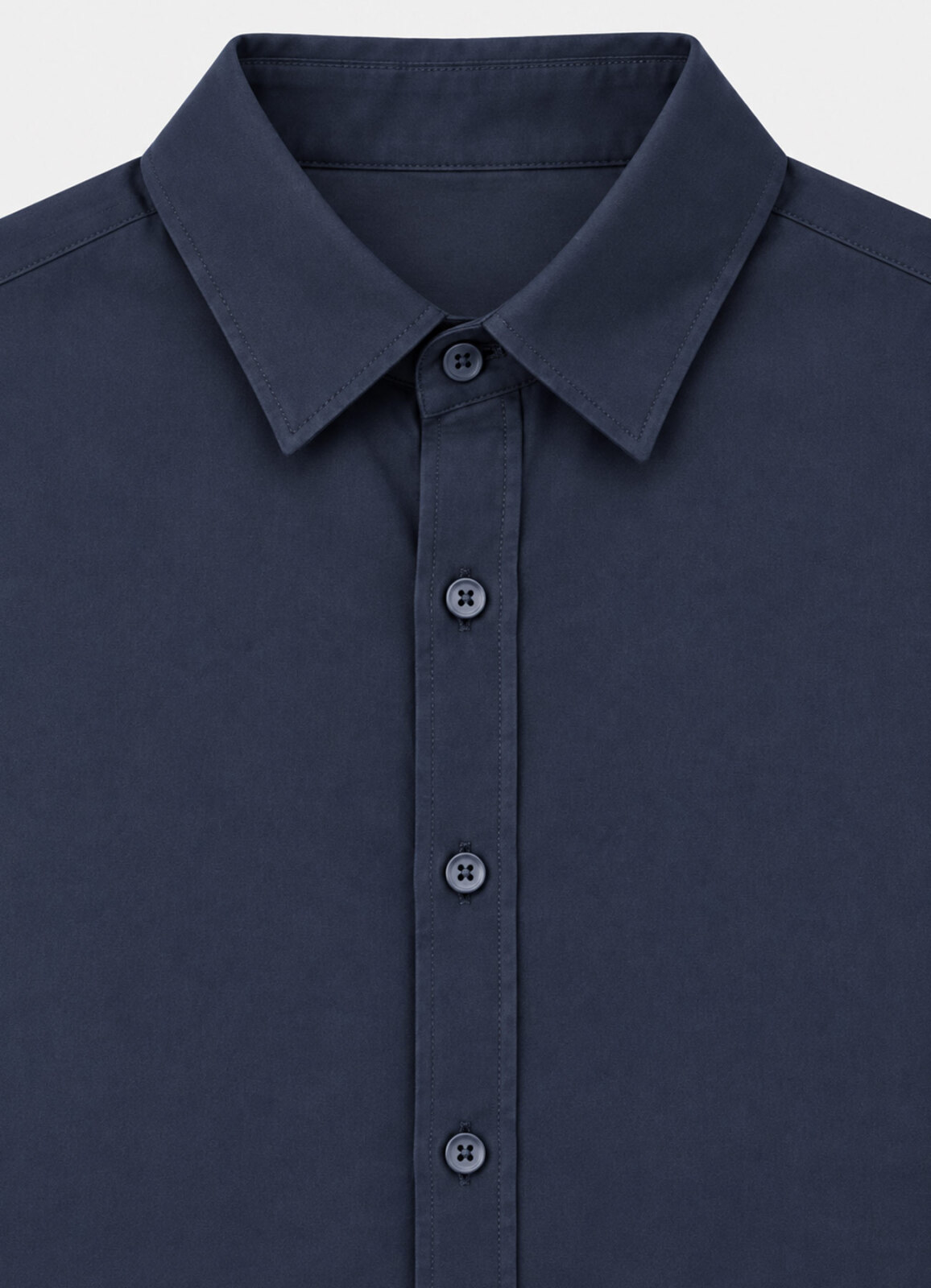 Lacivert Renk Erkek Tencel Karışımlı Gömlek - 3