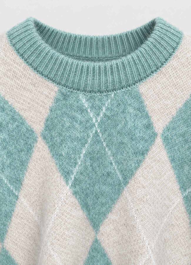 Mint Renk Kadın Oversize Triko - 2