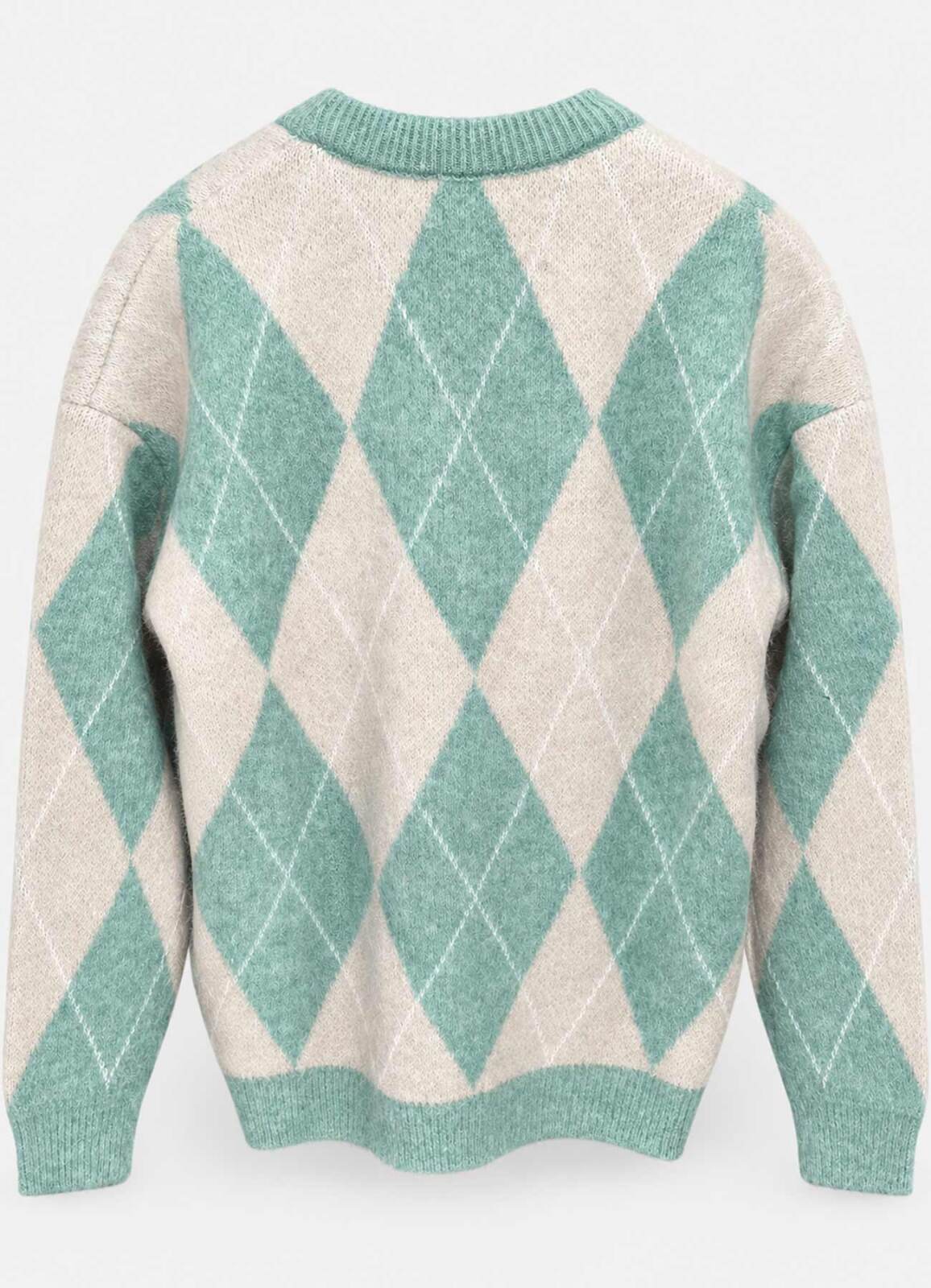 Mint Renk Kadın Oversize Triko - 3