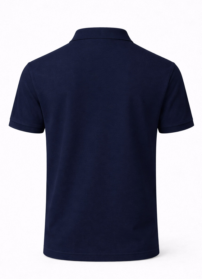 Lacivert Renk Pamuk Karışımlı Polo Yaka T-Shirt - 2