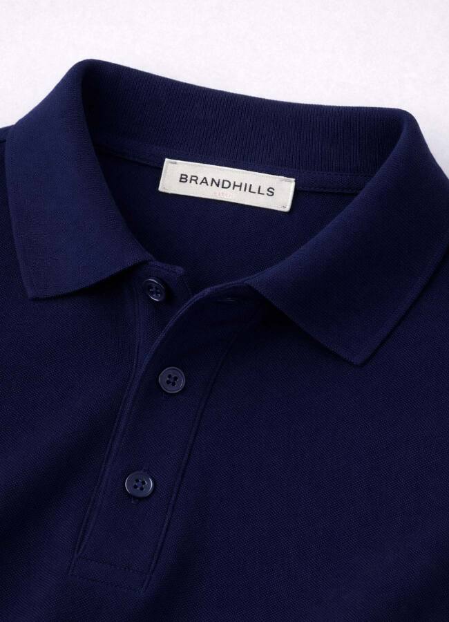 Lacivert Renk Pamuk Karışımlı Polo Yaka T-Shirt - 3