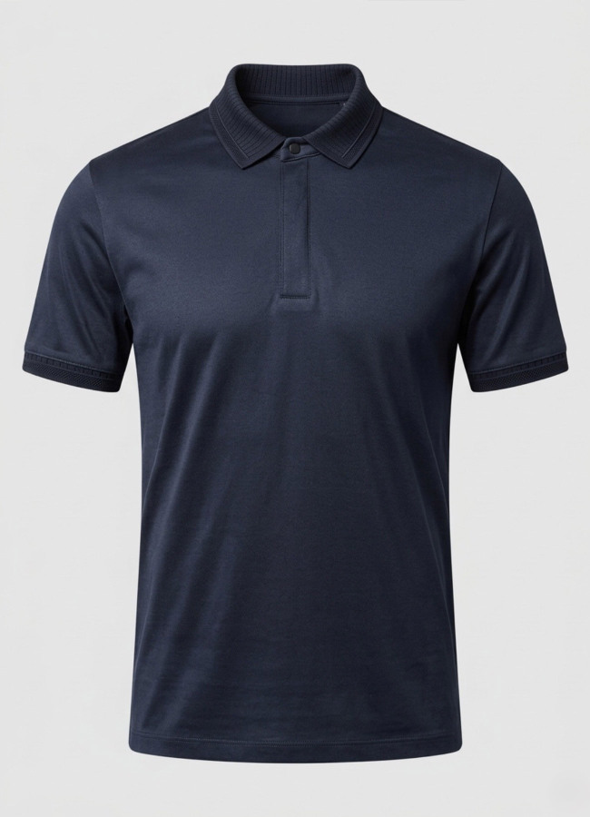Lacivert Renk Pamuk Karışımlı Polo Yaka T-Shirt