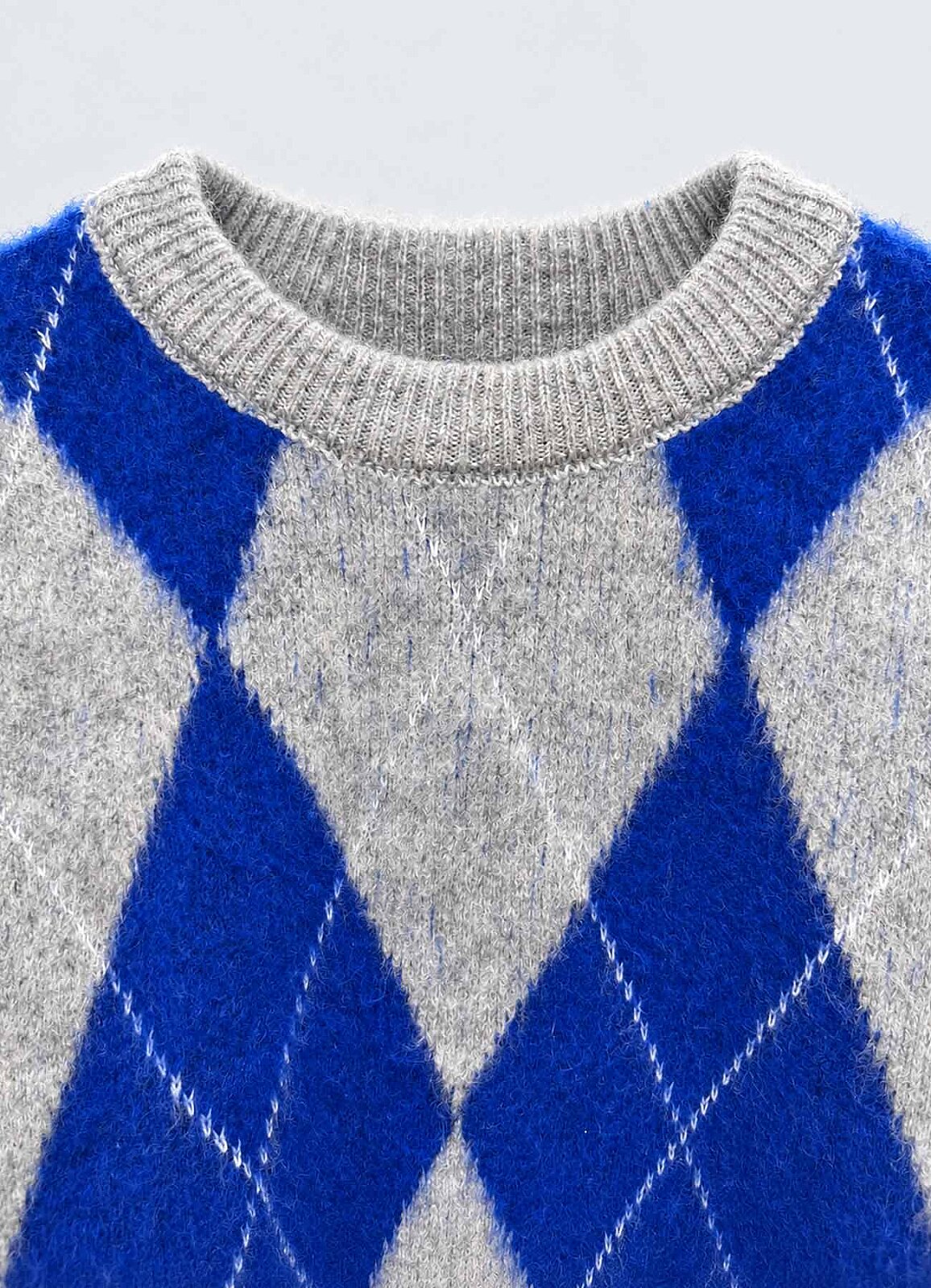 Saks Renk Kadın Oversize Triko - 2