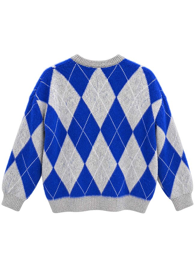 Saks Renk Kadın Oversize Triko - 3
