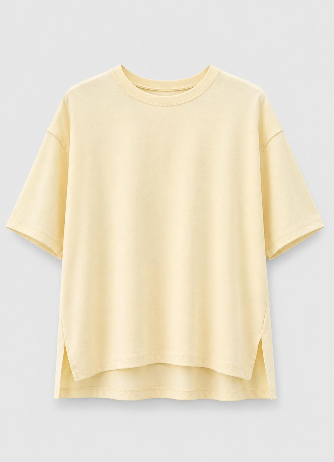 Sarı Renk Kadın Oversize Modal Tshirt