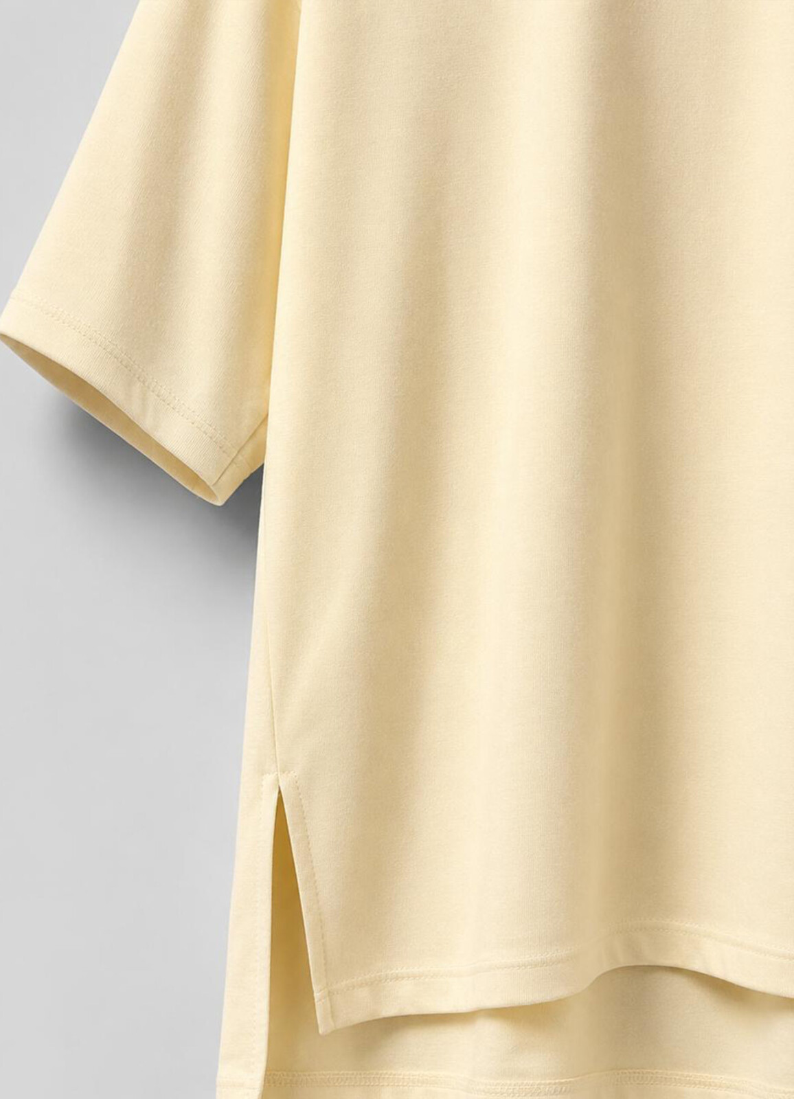 Sarı Renk Kadın Oversize Modal Tshirt - 4