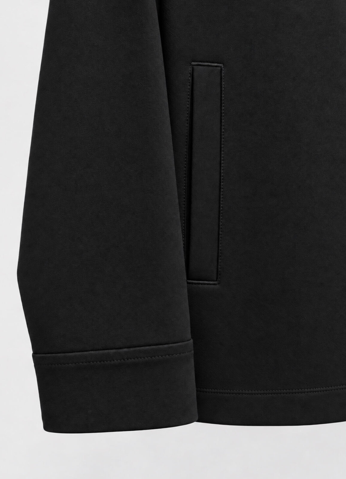 Siyah Renk Erkek Çelik Örme Düğmeli Overshirt - 3