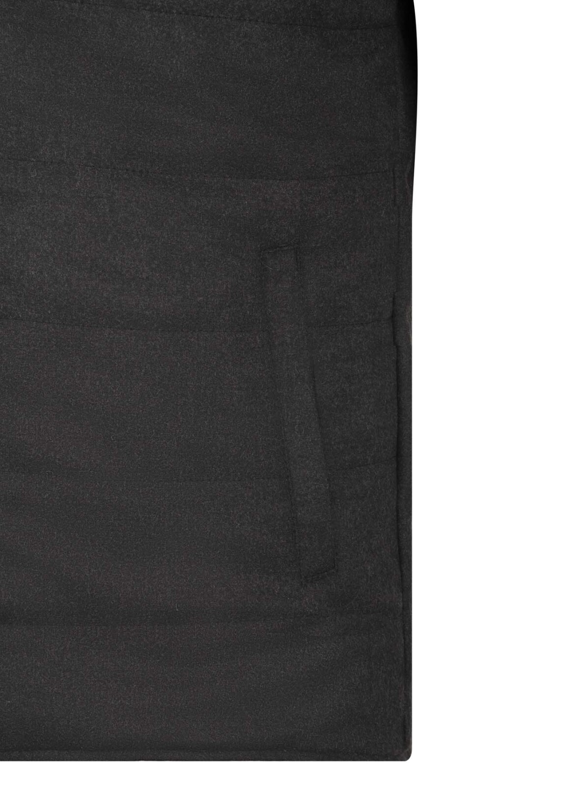 Siyah Renk Erkek Çift Taraflı Polyester & Yün Yelek - 3