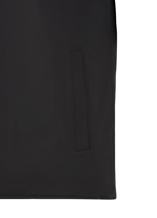 Siyah Renk Erkek Çift Taraflı Polyester & Yün Yelek - 6