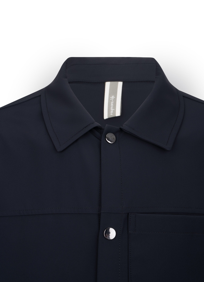 Siyah Renk Erkek Polyester Teknik Overshirt - 2