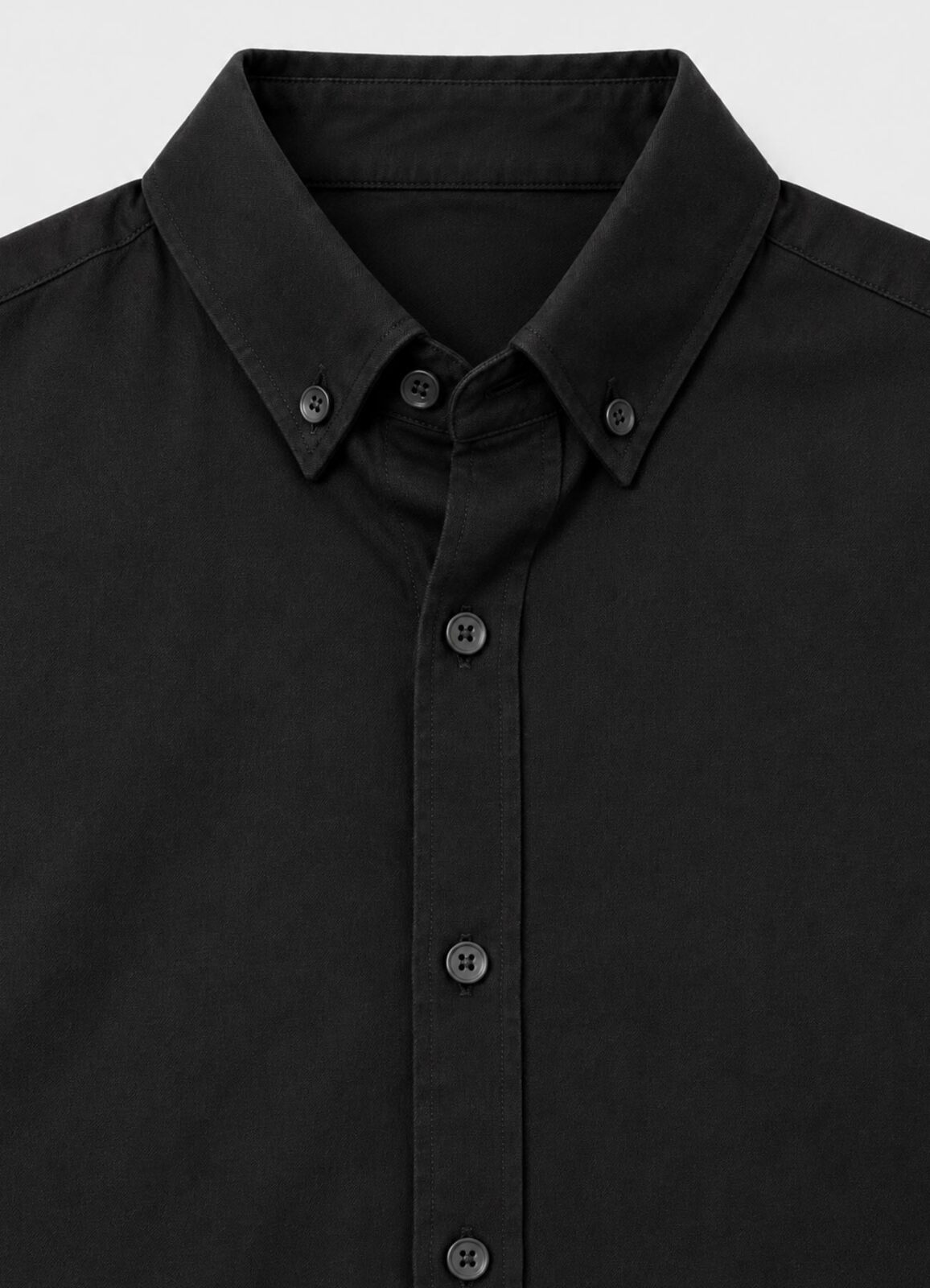 Siyah Renk Erkek Tencel Karışımlı Gömlek - 2