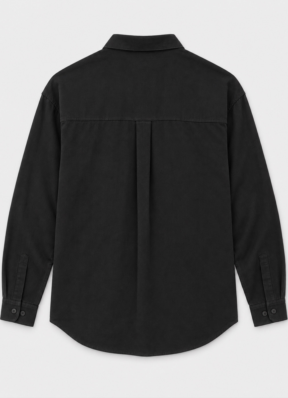 Siyah Renk Erkek Tencel Karışımlı Gömlek - 3