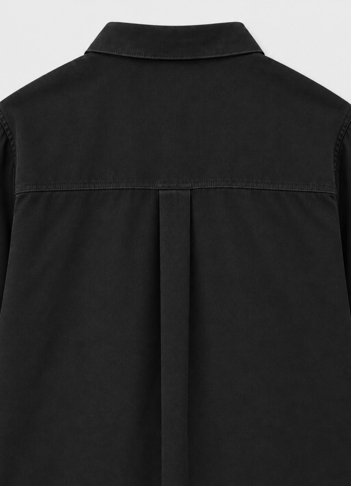 Siyah Renk Erkek Tencel Karışımlı Gömlek - 4