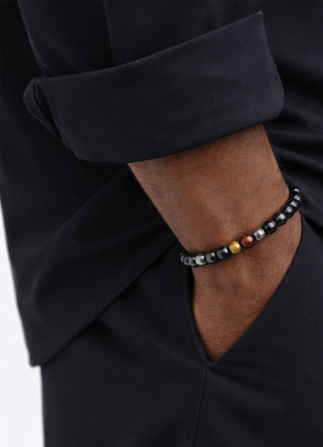 Siyah Renk Erkek Tencel Karışımlı Gömlek - 5
